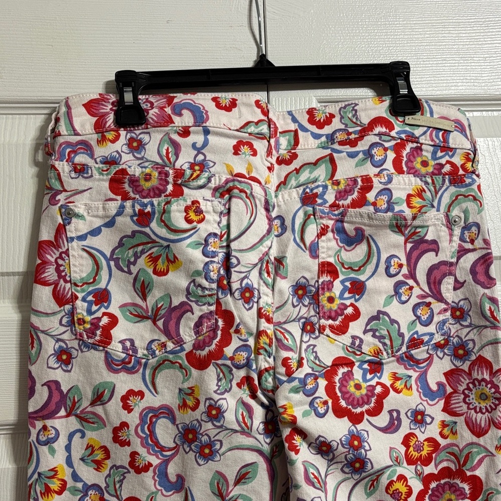 Pilcro and the Letterpress White Floral Print Skinny Jeans Like New - Picture 11 of 13
